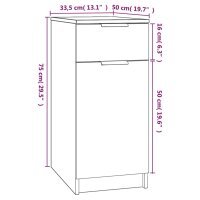 vidaXL Schreibtischschrank Wei&szlig; 33,5x50x75 cm Holzwerkstoff