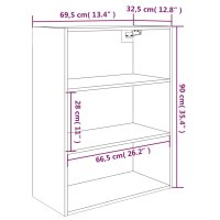 vidaXL H&auml;ngeschrank Wei&szlig; 69,5x32,5x90 cm