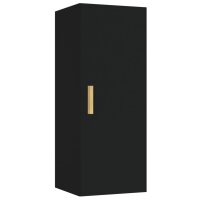 vidaXL Wandschrank Schwarz 34,5x34x90 cm Holzwerkstoff