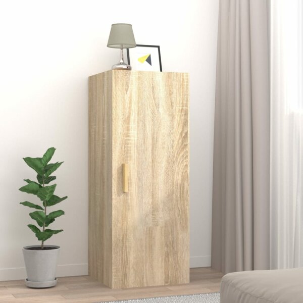 vidaXL Wandschrank Sonoma-Eiche 34,5x34x90 cm Holzwerkstoff