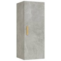 vidaXL Wandschrank Betongrau 34,5x34x90 cm Holzwerkstoff
