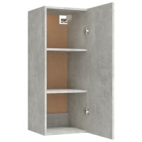 vidaXL Wandschrank Betongrau 34,5x34x90 cm Holzwerkstoff