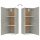 vidaXL Wandschrank Betongrau 34,5x34x90 cm Holzwerkstoff