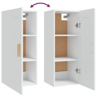 vidaXL Wandschrank Wei&szlig; 35x34x90 cm Holzwerkstoff