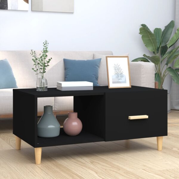 vidaXL Couchtisch Schwarz 89,5x50x40 cm Holzwerkstoff