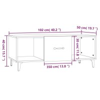 vidaXL Couchtisch Wei&szlig; 102x50x40 cm Holzwerkstoff