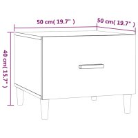 vidaXL Couchtische 2 Stk. Wei&szlig; 50x50x40 cm Holzwerkstoff