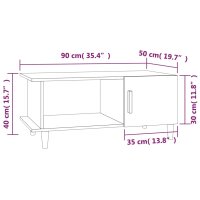 vidaXL Couchtisch Schwarz 90x50x40 cm Holzwerkstoff