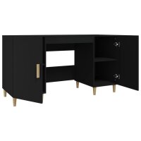 vidaXL Schreibtisch Schwarz 140x50x75 cm Holzwerkstoff