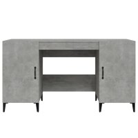 vidaXL Schreibtisch Betongrau 140x50x75 cm Holzwerkstoff