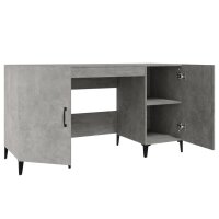 vidaXL Schreibtisch Betongrau 140x50x75 cm Holzwerkstoff