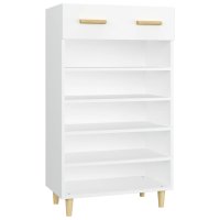 vidaXL Schuhschrank Weiß 60x35x105 cm Holzwerkstoff