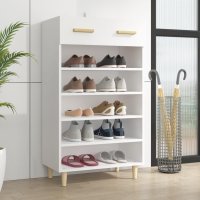 vidaXL Schuhschrank Weiß 60x35x105 cm Holzwerkstoff