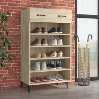 vidaXL Schuhschrank Sonoma-Eiche 60x35x105 cm Holzwerkstoff