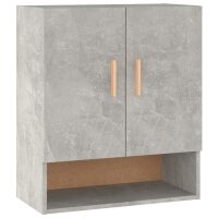 vidaXL Wandschrank Betongrau 60x31x70 cm Holzwerkstoff