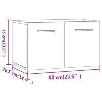 vidaXL Wandschrank Wei&szlig; 60x36,5x35 cm Holzwerkstoff