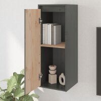 vidaXL Wandschrank Grau 30x30x80 cm Massivholz Kiefer