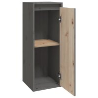 vidaXL Wandschrank Grau 30x30x80 cm Massivholz Kiefer