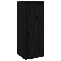 vidaXL Wandschrank Schwarz 30x30x80 cm Massivholz Kiefer