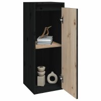 vidaXL Wandschrank Schwarz 30x30x80 cm Massivholz Kiefer