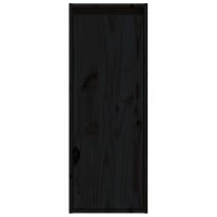 vidaXL Wandschrank Schwarz 30x30x80 cm Massivholz Kiefer