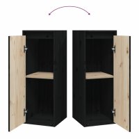 vidaXL Wandschrank Schwarz 30x30x80 cm Massivholz Kiefer