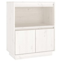 vidaXL Sideboard Wei&szlig; 60x34x75 cm Massivholz Kiefer