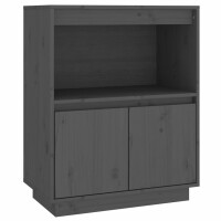 vidaXL Sideboard Grau 60x34x75 cm Massivholz Kiefer