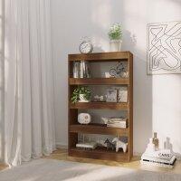 vidaXL Bücherregal/Raumteiler Braun Eiche 80x30x135 cm Holzwerkstoff