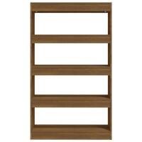 vidaXL Bücherregal/Raumteiler Braun Eiche 80x30x135 cm Holzwerkstoff