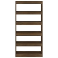 vidaXL Bücherregal/Raumteiler Braun Eiche 80x30x166 cm Holzwerkstoff