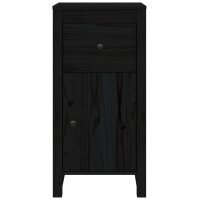 vidaXL Sideboards 2 Stk. Schwarz 40x35x80 cm Massivholz Kiefer