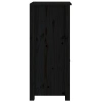 vidaXL Sideboards 2 Stk. Schwarz 40x35x80 cm Massivholz Kiefer