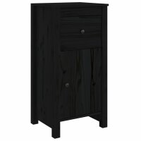 vidaXL Sideboards 2 Stk. Schwarz 40x35x80 cm Massivholz Kiefer