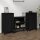 vidaXL Sideboards 2 Stk. Schwarz 40x35x80 cm Massivholz Kiefer