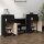 vidaXL Sideboards 2 Stk. Schwarz 40x35x80 cm Massivholz Kiefer