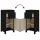 vidaXL Sideboards 2 Stk. Schwarz 40x35x80 cm Massivholz Kiefer