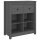 vidaXL Sideboard Grau 70x35x80 cm Massivholz Kiefer