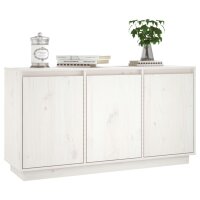 vidaXL Sideboard Wei&szlig; 111x34x60 cm Massivholz Kiefer