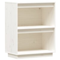 vidaXL Beistellschrank Weiß 60x34x75 cm Massivholz...