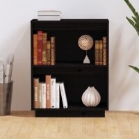 vidaXL Beistellschrank Schwarz 60x34x75 cm Massivholz Kiefer