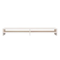 vidaXL Monitorständer Weiß 100x24x13 cm Massivholz Kiefer