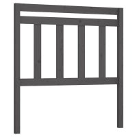 vidaXL Kopfteil Grau 81x4x100 cm Massivholz Kiefer
