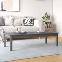 vidaXL Couchtisch Grau 110x50x30 cm Massivholz Kiefer