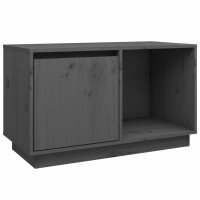 vidaXL TV-Schrank Grau 74x35x44 cm Massivholz Kiefer