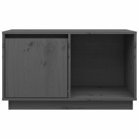 vidaXL TV-Schrank Grau 74x35x44 cm Massivholz Kiefer