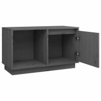 vidaXL TV-Schrank Grau 74x35x44 cm Massivholz Kiefer