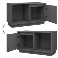 vidaXL TV-Schrank Grau 74x35x44 cm Massivholz Kiefer