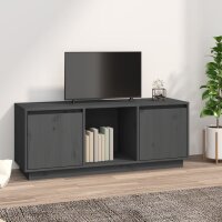 vidaXL TV-Schrank Grau 110,5x35x44 cm Massivholz Kiefer