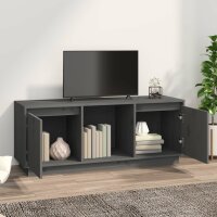 vidaXL TV-Schrank Grau 110,5x35x44 cm Massivholz Kiefer